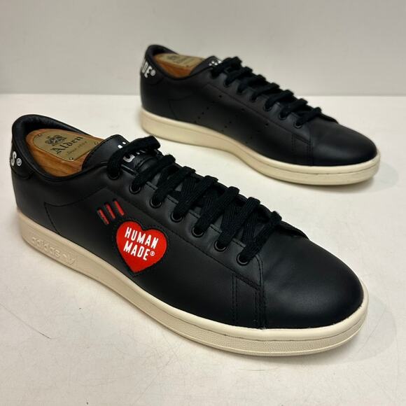 EXCELLENT Human Made x adidas Stan Smith ‘Black’Casual Sneaker Streetwear 8 - Picture 4 of 11